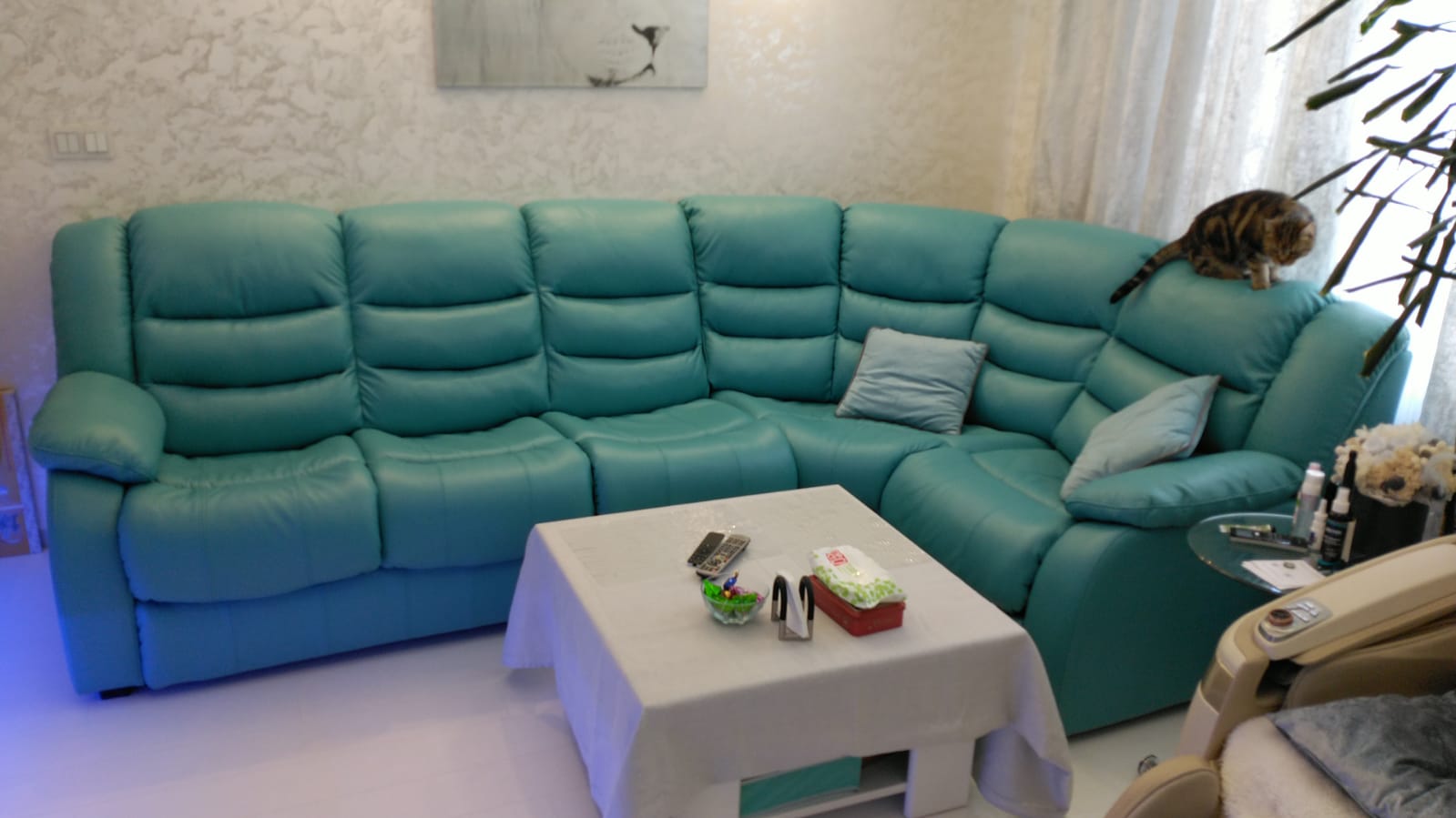 Перетяжка дивана на дому. Преображенское 